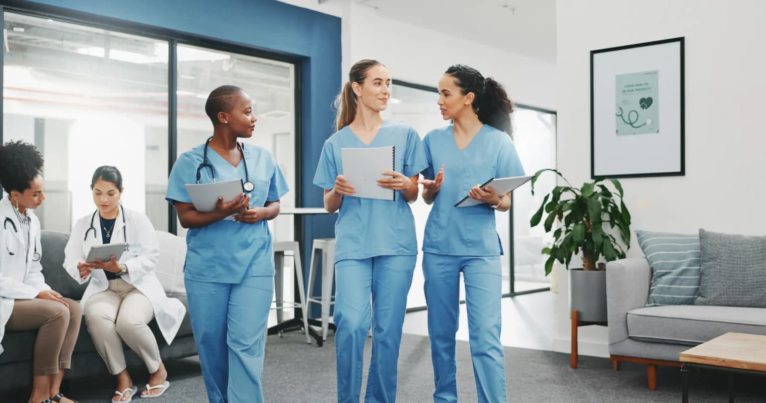 Healthcare professionals reviewing patient information